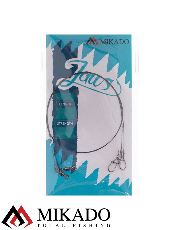 Поводок вольфрамовый Mikado JAWS SUPER LIGHT 35cm/5 кг.( 2 шт.)